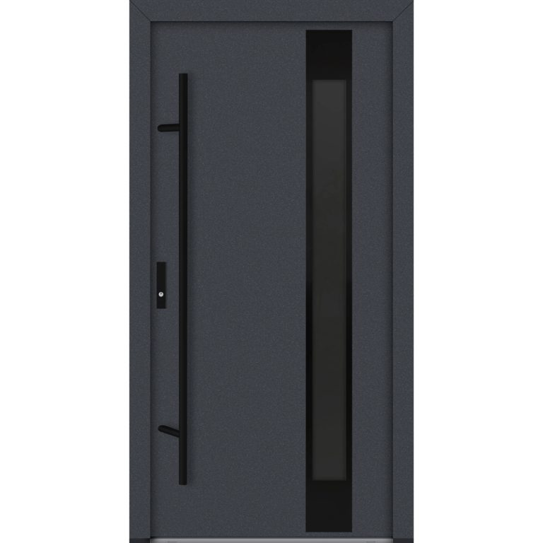 Feldmann und Mayer Aluminium-Haustür AC68 Design Blackline M24 in anthrazit