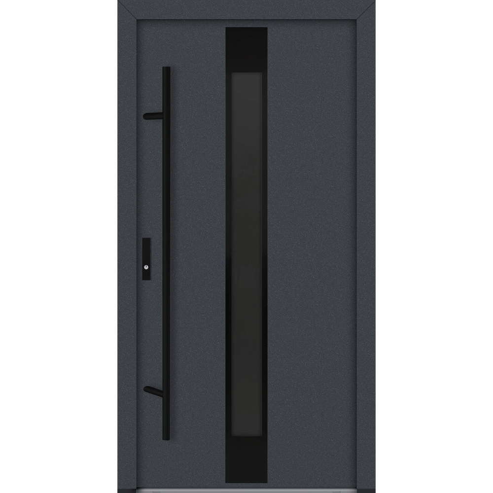 Feldmann und Mayer Aluminium-Haustür AC68 Design Blackline M25 in anthrazit