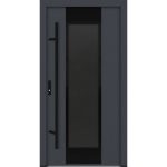 Feldmann und Mayer Aluminium-Haustür AC68 Design Blackline M28 in anthrazit