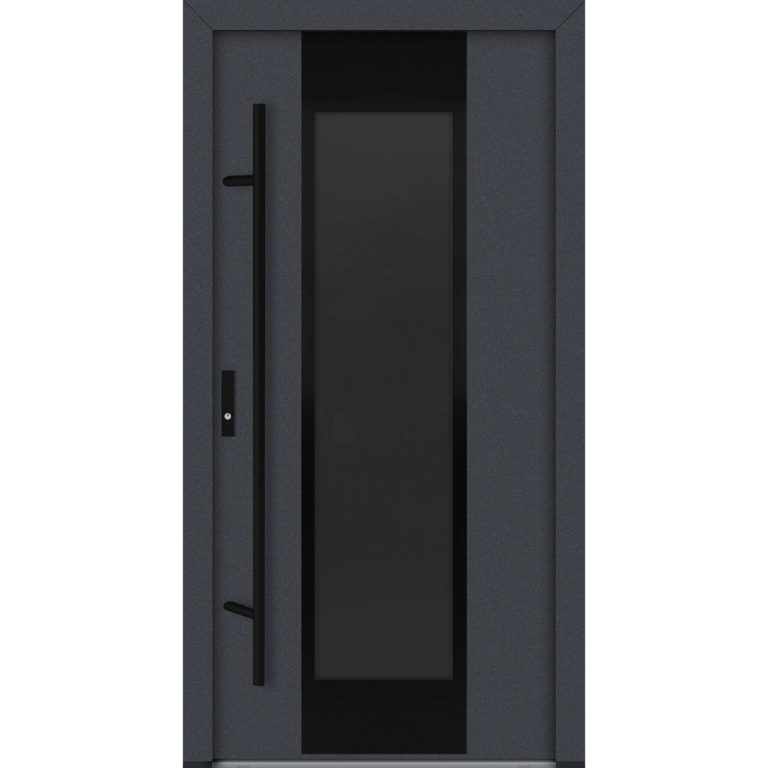 Feldmann und Mayer Aluminium-Haustür AC68 Design Blackline M28 in anthrazit