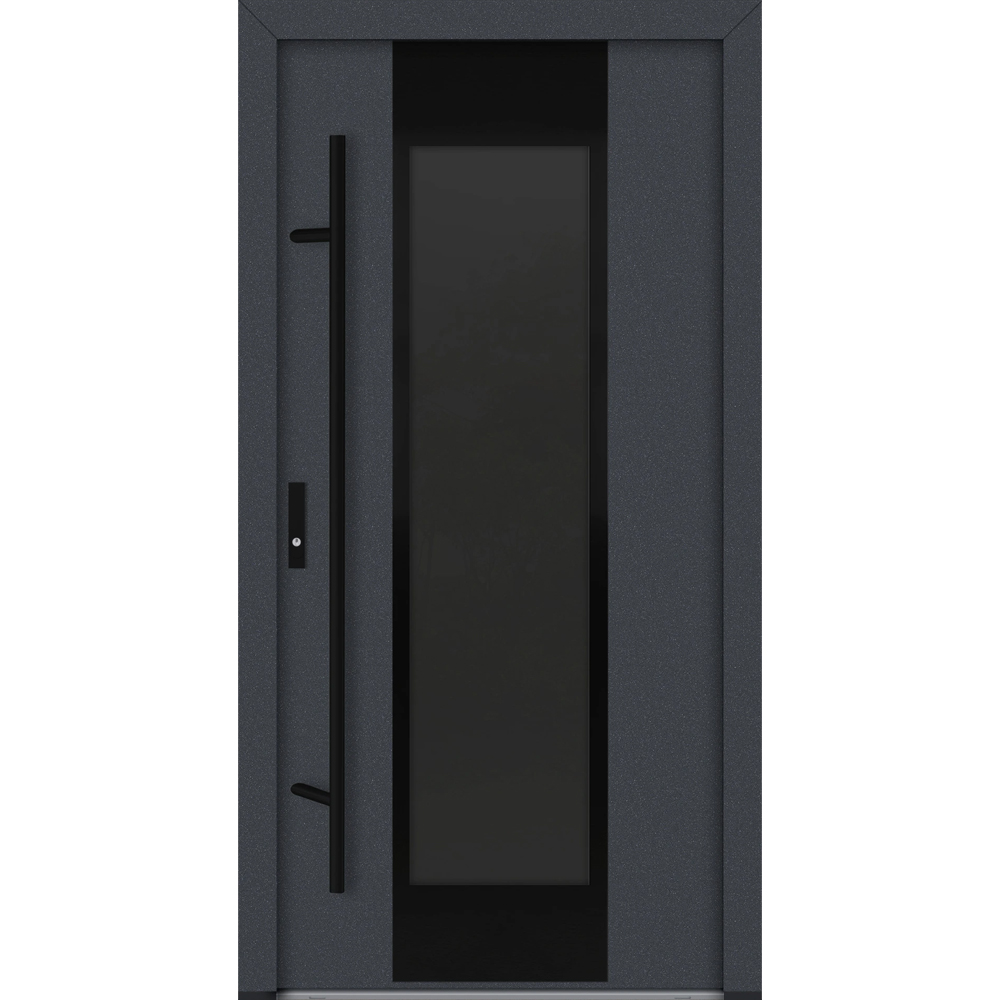 Feldmann und Mayer Aluminium-Haustür AC68 Design Blackline M28 in anthrazit