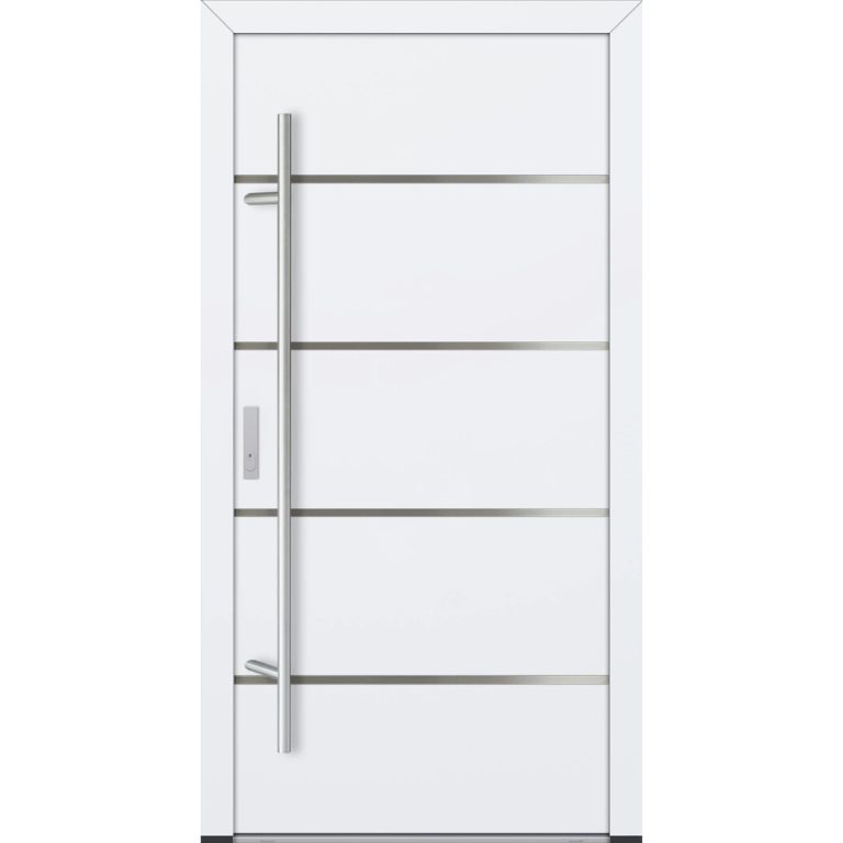 Feldmann und Mayer Aluminium-Haustür DS82 Design M02 in Weiß