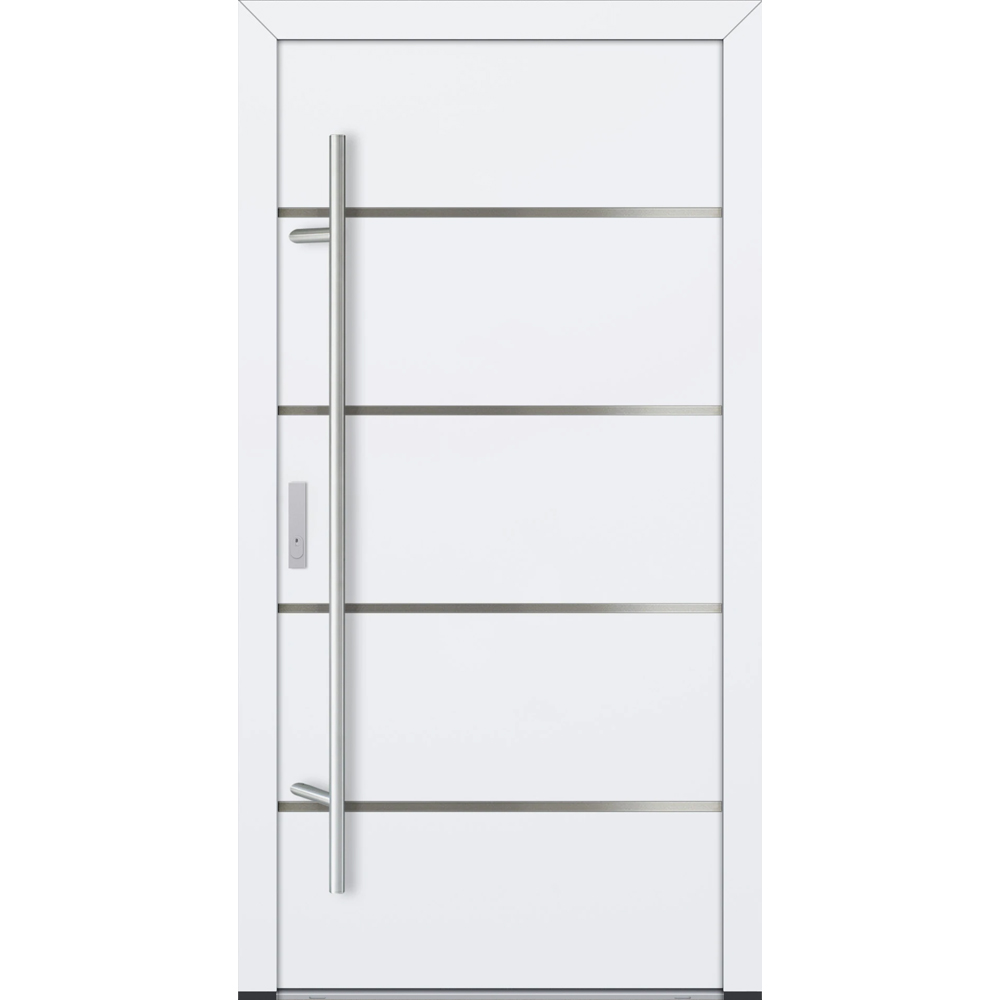 Feldmann und Mayer Aluminium-Haustür DS82 Design M02 in Weiß