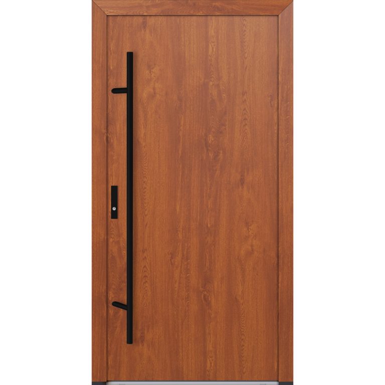 Feldmann und Mayer Aluminium-Haustür DS82 Design Blackline M20 in Golden Oak