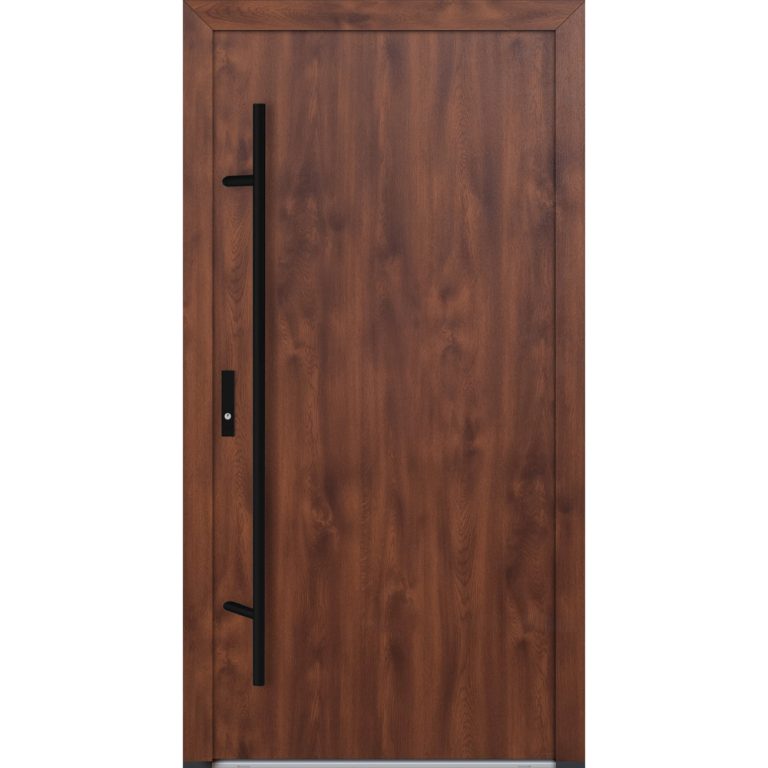 Feldmann und Mayer Aluminium-Haustür DS82 Design Blackline M20 in Nussbaum