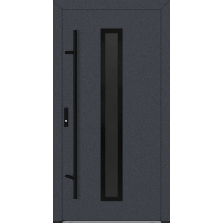 Feldmann und Mayer Aluminium-Haustür DS82 Design Blackline M21 in anthrazit
