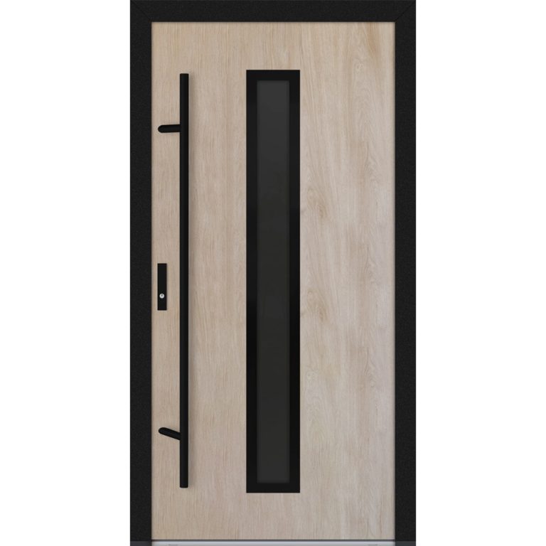 Feldmann und Mayer Aluminium-Haustür DS82 Design Blackline M21 in Turner Oak
