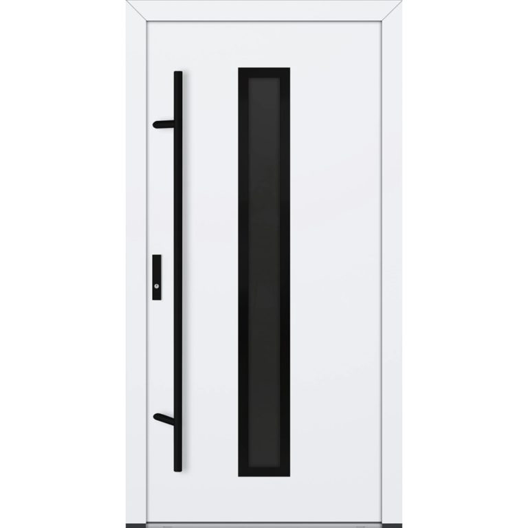 Feldmann und Mayer Aluminium-Haustür DS82 Design Blackline M21 in Weiß