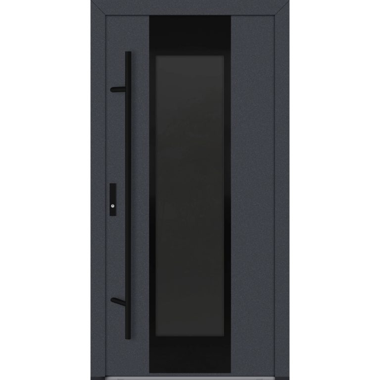 Feldmann und Mayer Aluminium-Haustür DS82 Design Blackline M28 in Anthrazit