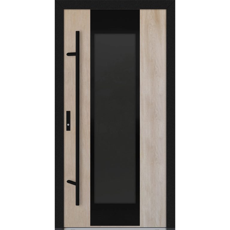 Feldmann und Mayer Aluminium-Haustür DS82 Design Blackline M28 in Turner Oak