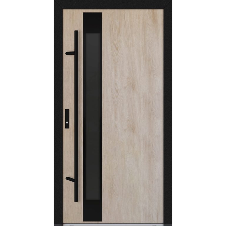 Feldmann und Mayer Aluminium-Haustür DS82 Design Blackline M34 in Turner Oak