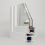 Fenêtre PVC Kömmerling 70 AD blanche avec double vitrage