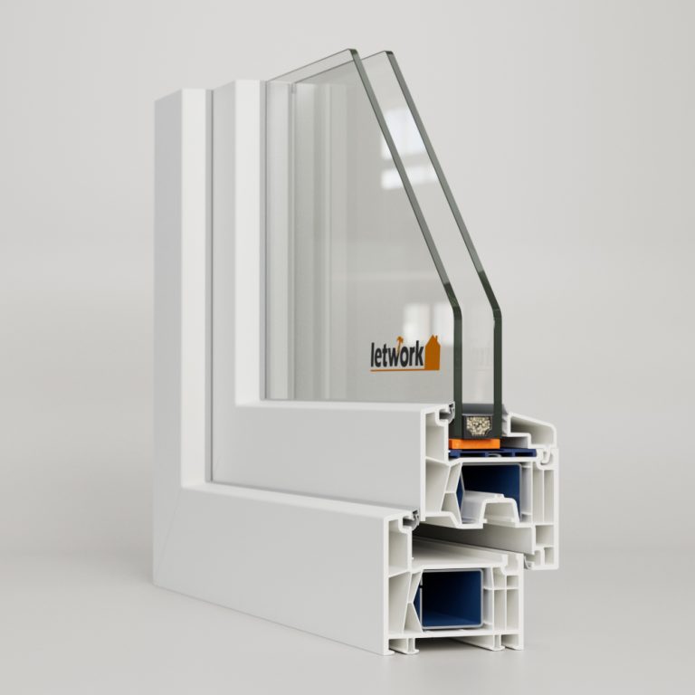 Fenêtre PVC Kömmerling 70 AD blanche avec double vitrage