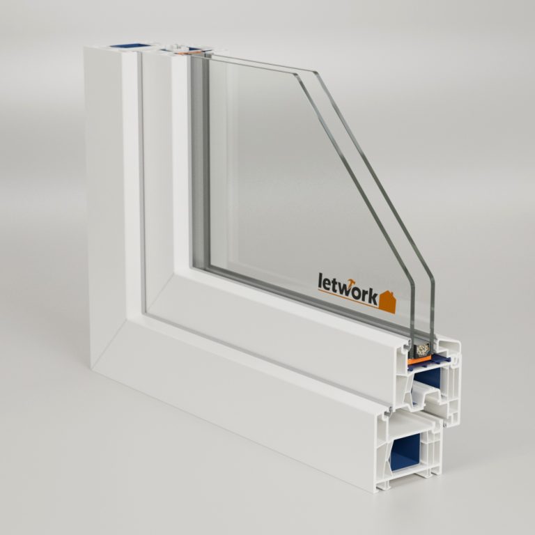 Fenêtre PVC Kömmerling 70 AD blanche avec double vitrage