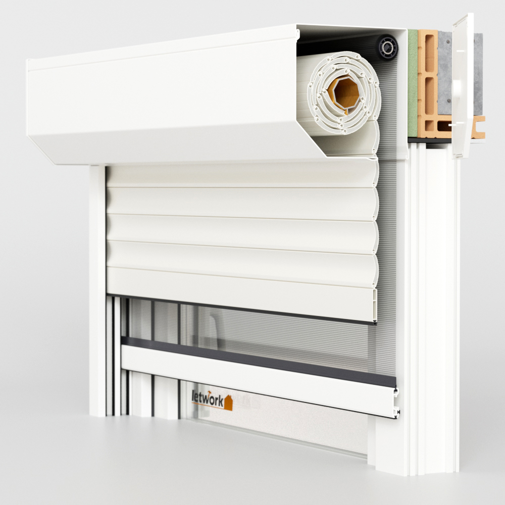 Vorbaurollladen SK 45 mit Insektenschutz
