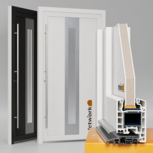 Porte d’entrée PVC Schüco 844
