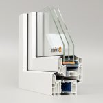 Schüco Living 82 MD Kunststofffenster in weiß mit Dreifachverglasung und Blick ins Profil