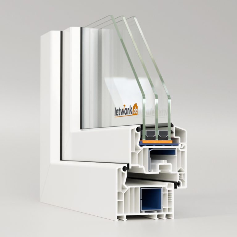 Veka Softline 82 MD Kunststofffenster mit Dreifachverglasung in weißem Design als Fensterecke