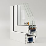 VEKA Kunststofffenster Softline 76 AD Fensterecke mit Anschlagsdichtung