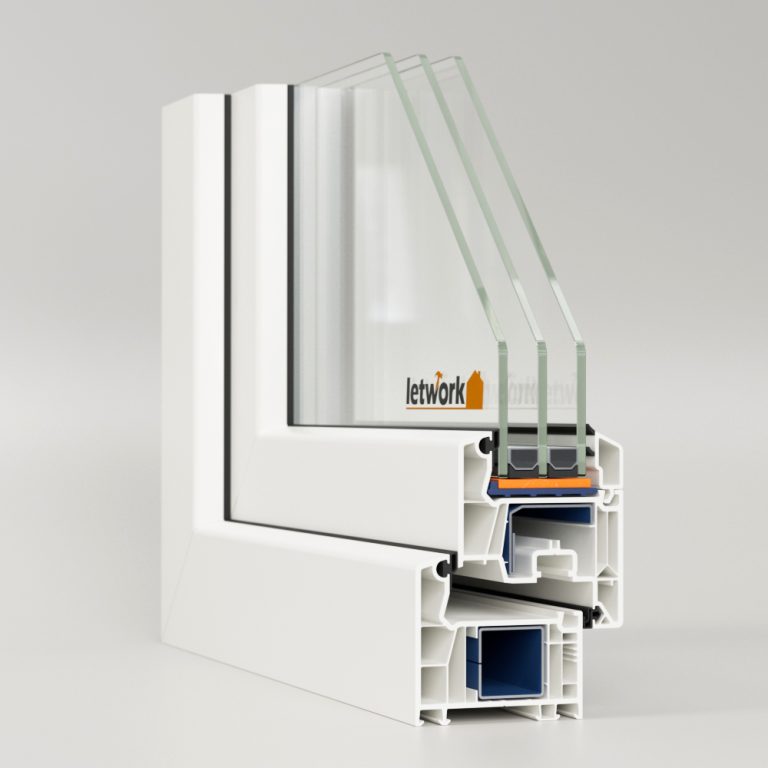 VEKA Kunststofffenster Softline 76 AD Fensterecke mit Anschlagsdichtung