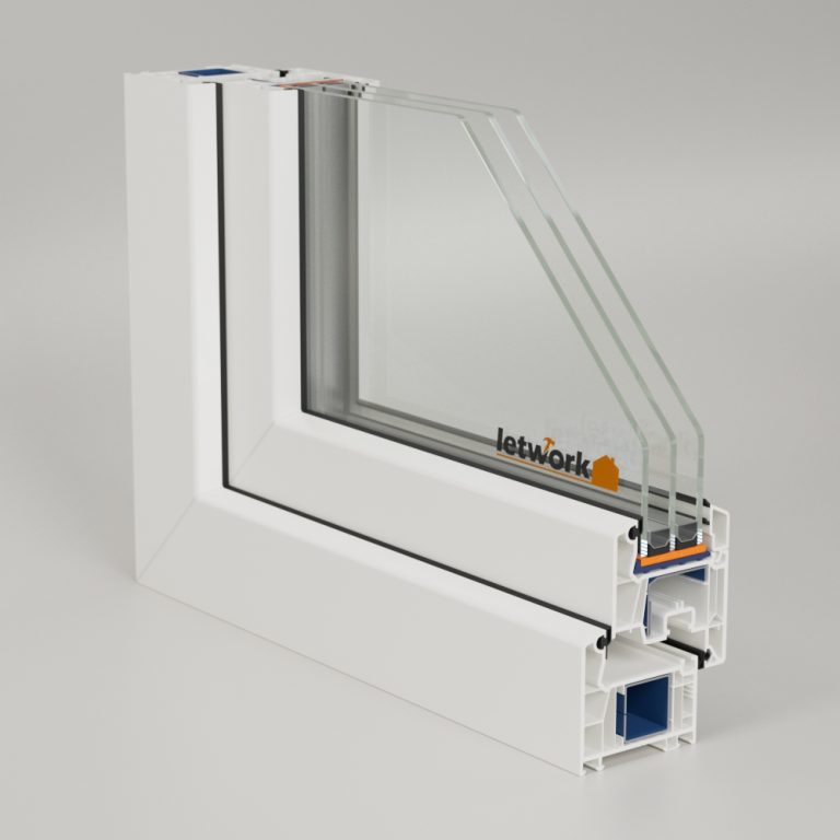 VEKA Kunststofffenster Softline 76 AD Fensterecke mit Anschlagsdichtung
