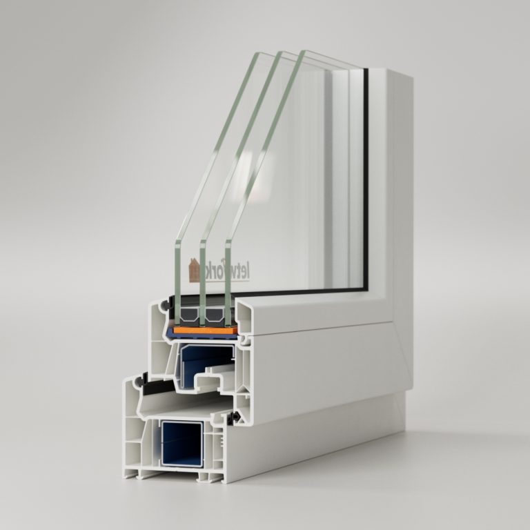 VEKA Kunststofffenster Softline 76 AD Fensterecke mit Anschlagsdichtung