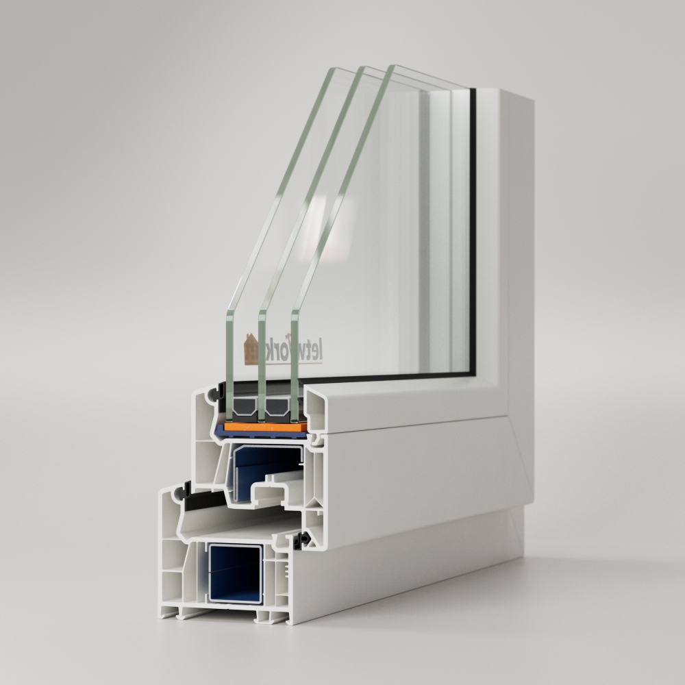 VEKA Kunststofffenster Softline 76 AD Fensterecke mit Anschlagsdichtung