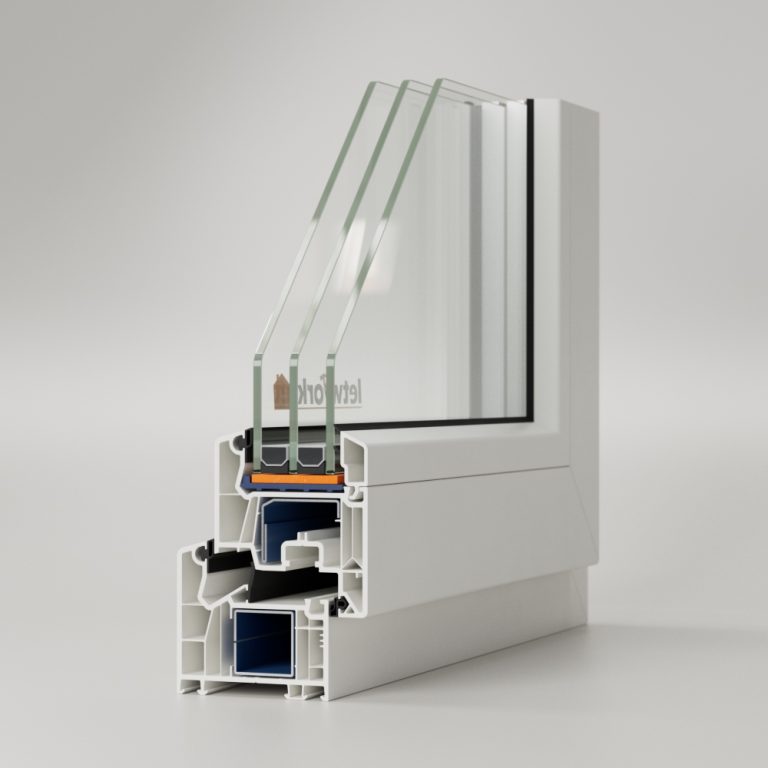 VEKA Kunststofffenster Softline 76 MD Fensterecke mit Anschlagsdichtung