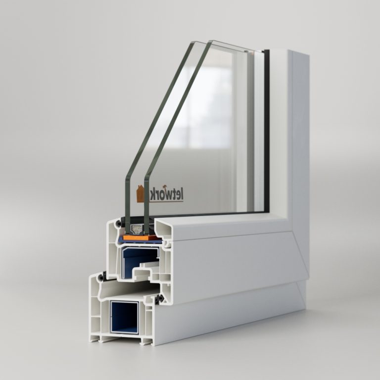 Veka Softline 70 AD Kunststofffenster in weiß mit Zweifachverglasung als Fensterecke innen