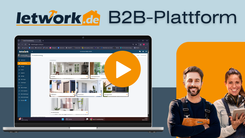 Vorschaubild des Landingpage VIdeos zum letwork.app Fachpartner Tool