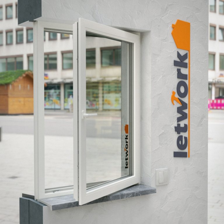 Kunststofffenster VEKA 70 AD in Gesamtansicht als Ausstellungsprodukt